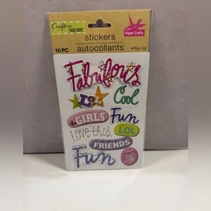 🩷5/$10 Fabulous Pop-Up Phrase Stickers - Bright Pink, Purple, Green & Yellow